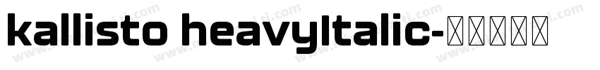 kallisto heavyItalic字体转换